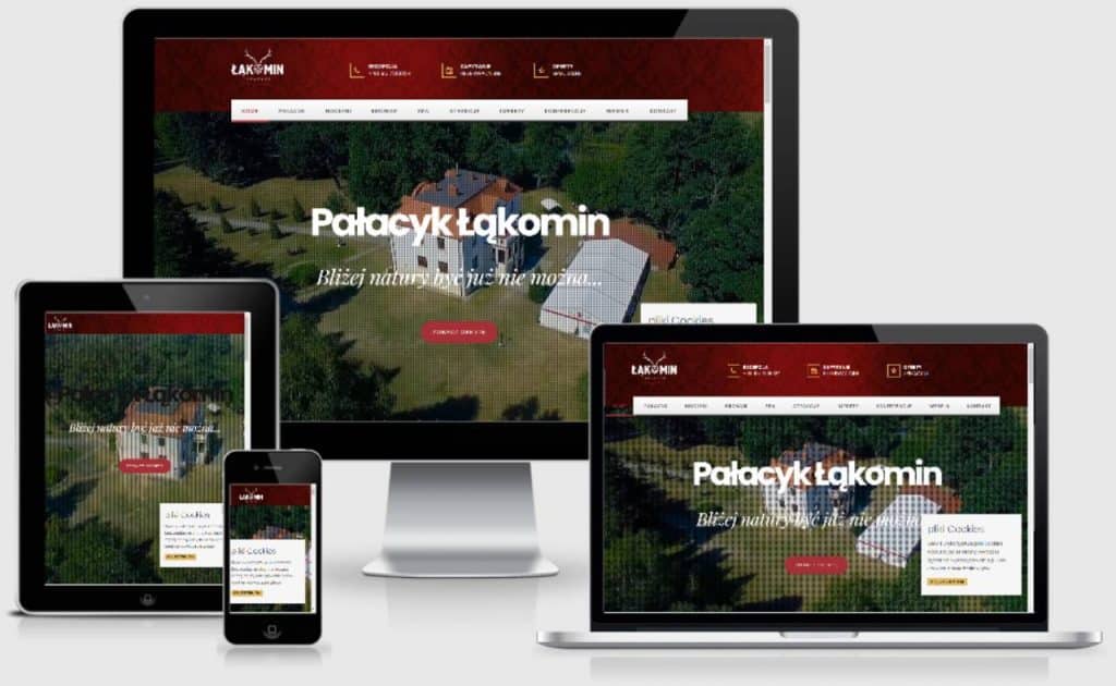 ROAN24 Pałacyk Łąkomin Strona Internetowa Responsywność